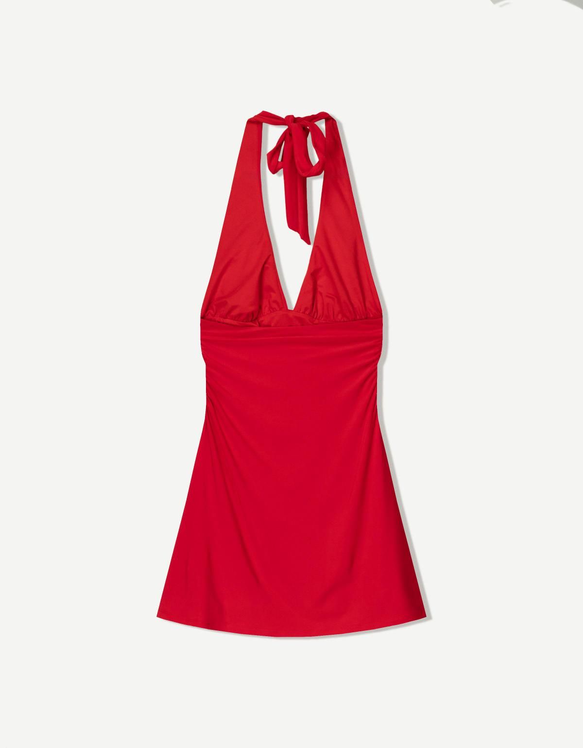 버쉬카 홀터넥 미니 원피스 0587/173 RED - 상세 이미지 5