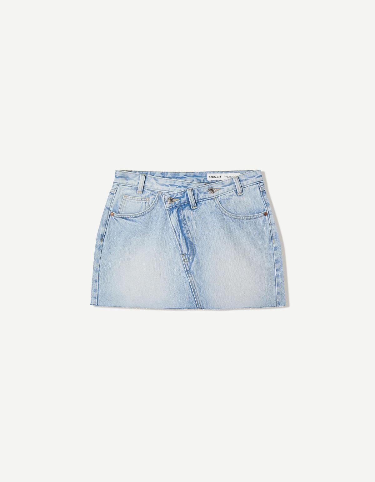 버쉬카 연청 데님 미니 스커트 6052/352 LIGHT BLUE - 메인 이미지
