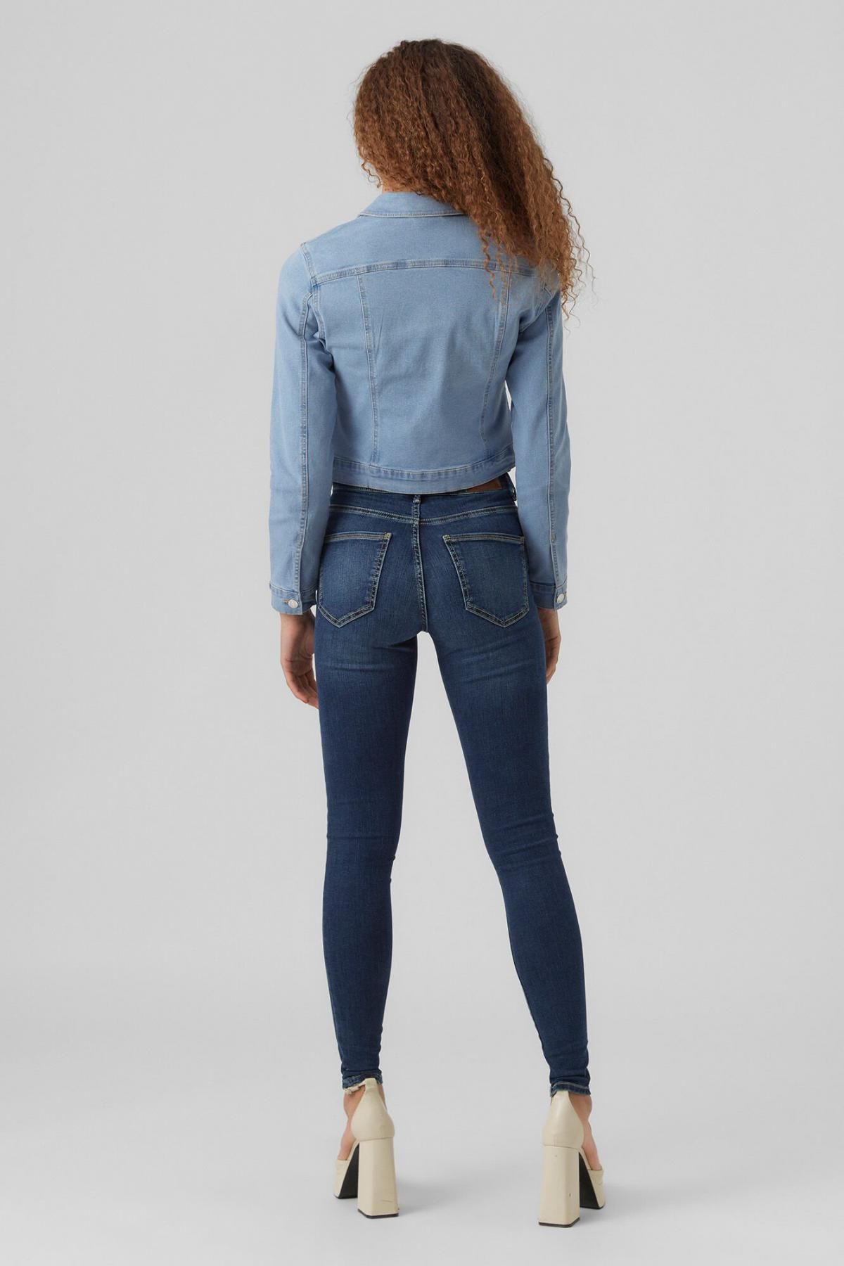 베로모다 데님 오가닉 크롭 데님 재킷 7930141 AZUL - 상세 이미지 4