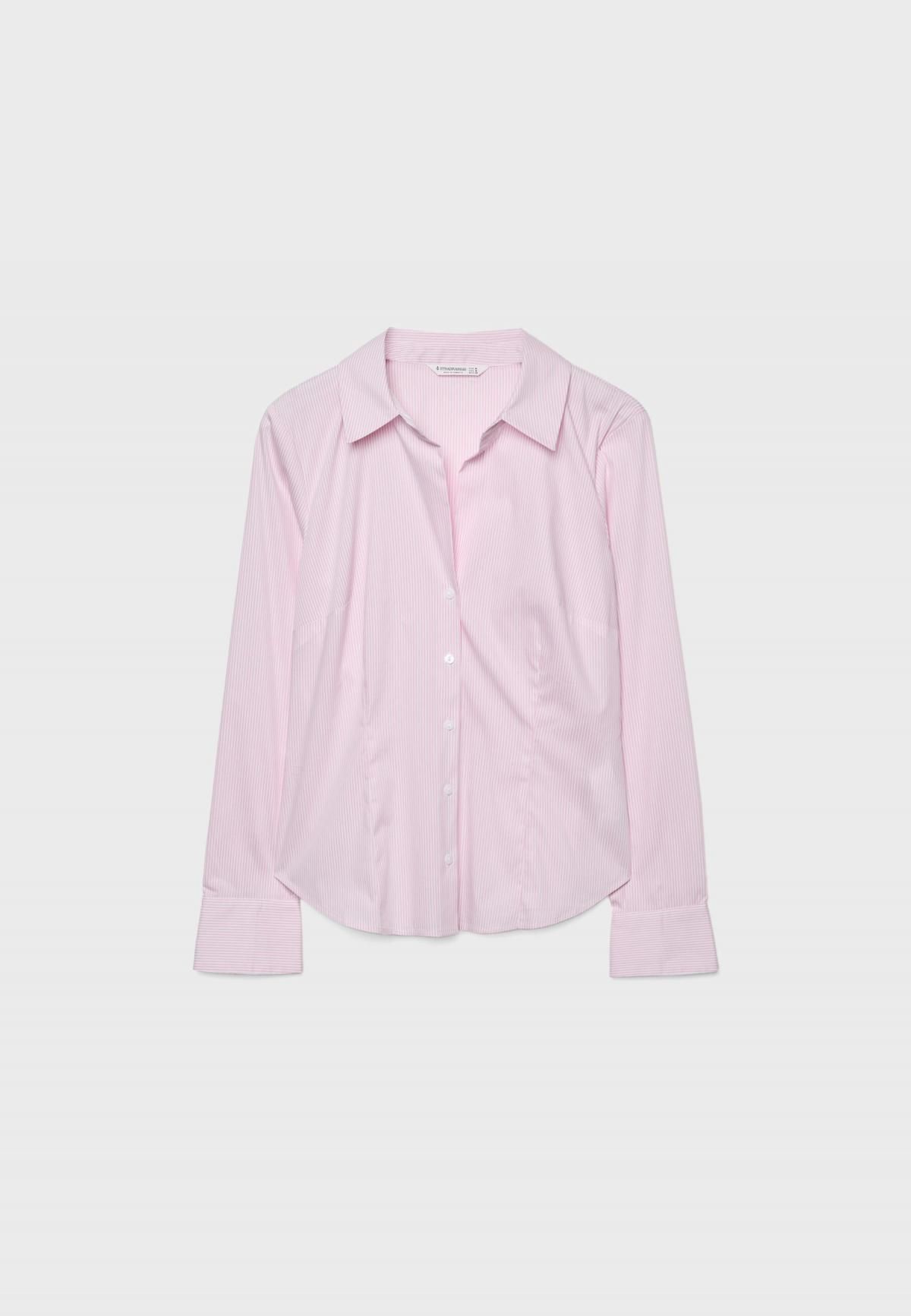 스트라디바리우스 스트라이프 클래식 피티드 셔츠 6012/669 PASTEL PINK - 상품 이미지