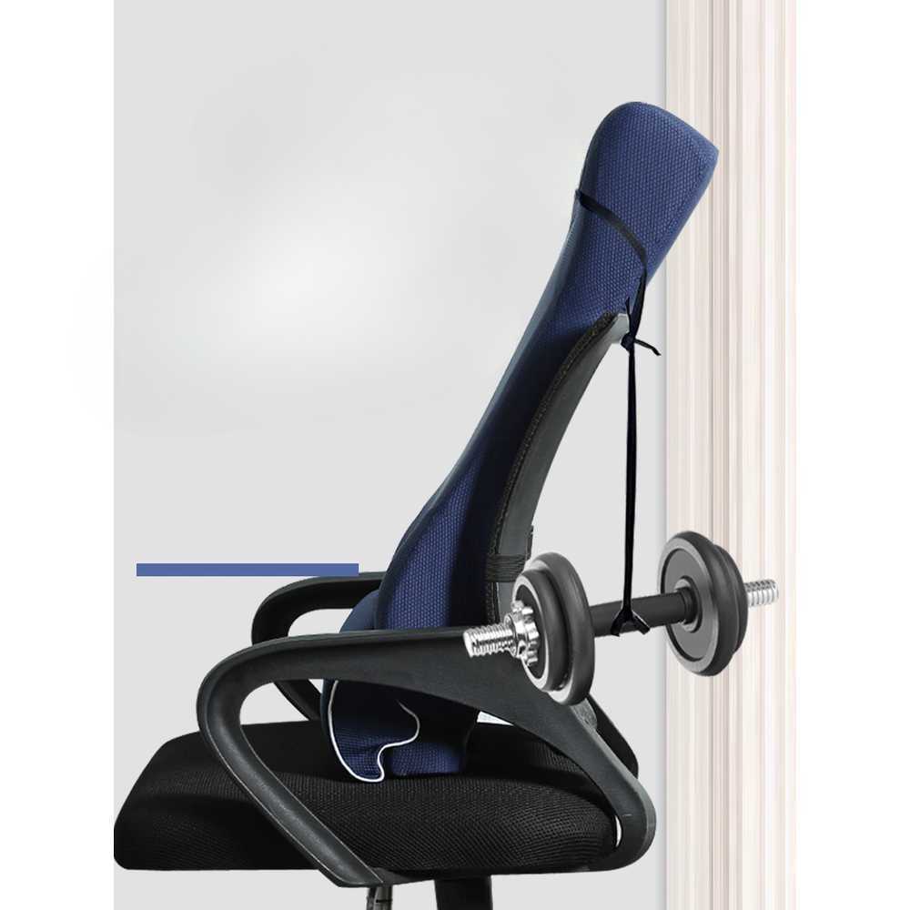 사무용 의자 등받이 쿠션 요추 지지 허리통증 완화용 블루 스탠다드 (147-158cm) - 상세 이미지 4