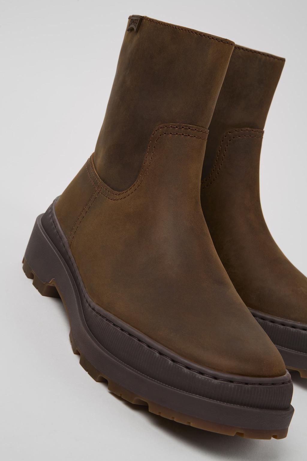 캠퍼 테크니컬 브라운 누벅 앵클부츠 Brutus Trek K400782-005 BROWN - 상세 이미지 2