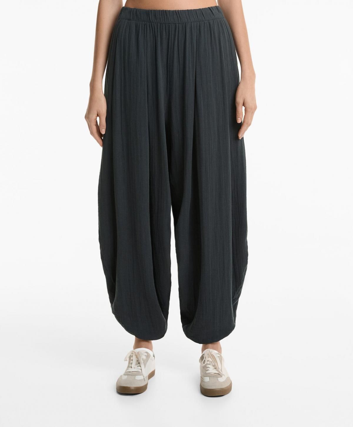 오이쇼 코튼 와이드 벌룬 팬츠 3371/873 STEEL - 상품 이미지