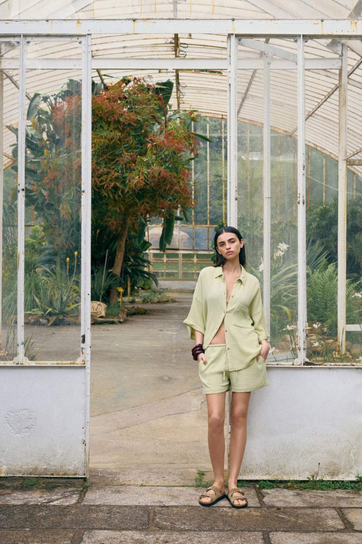 풀앤베어 텍스처 내추럴 버뮤다 밴딩 숏팬츠 7696/326 PISTACHIO - 상세 이미지 2