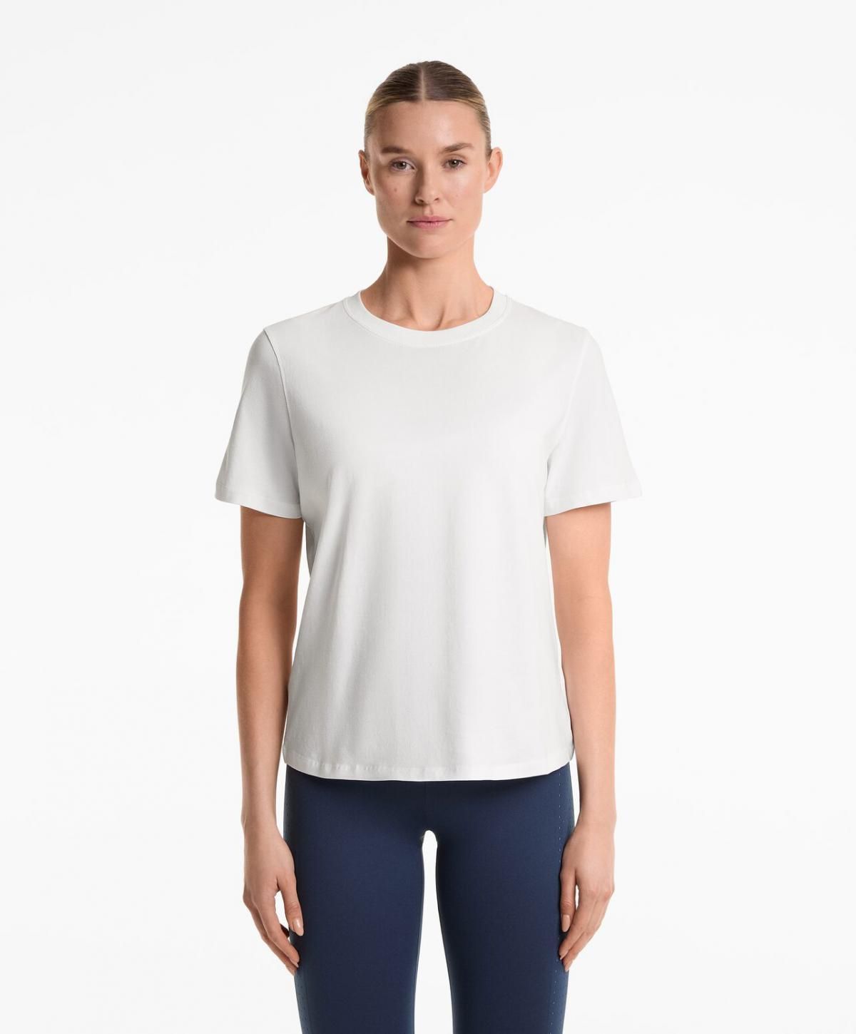 오이쇼 미니멀 라운드넥 코튼블렌드 반팔 티셔츠 0239/378 WHITE - 상세 이미지 2