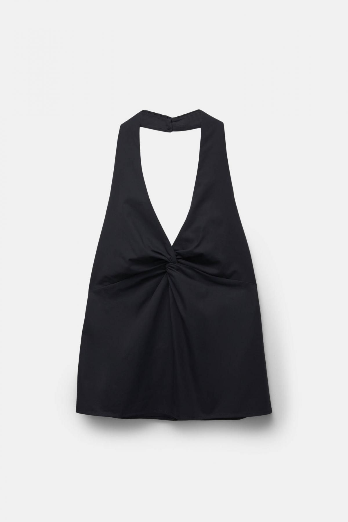 풀앤베어 모던 브이넥 홀터 민소매 탑 7472/333 NAVY - 상품 이미지