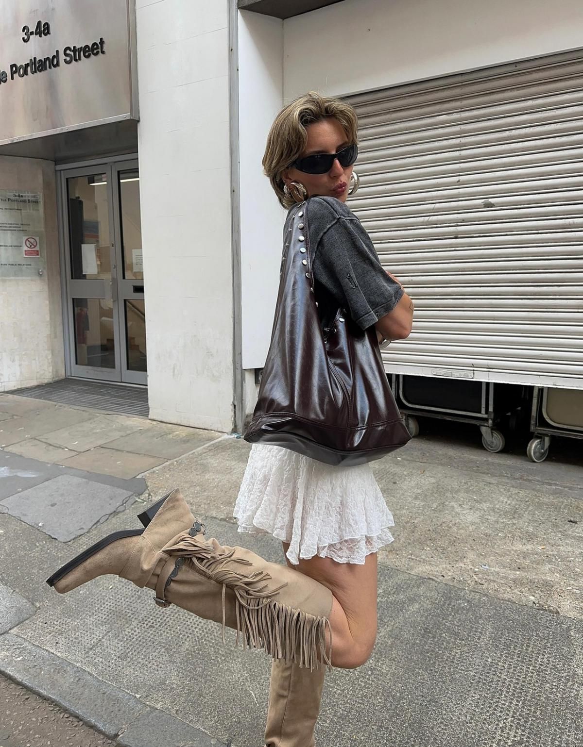 버쉬카 러플 레이스 플레어 미니 스커트 블론드 화이트 6071/360 OFF WHITE - 상세 이미지 3