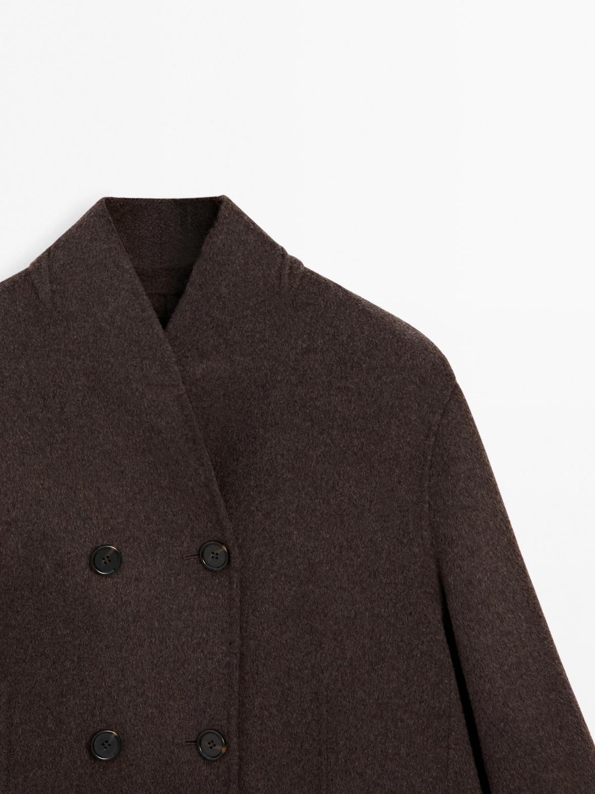마시모두띠 클래식 울블렌드 더블브레스트 턱시도카라 코트 6412/963 CHOCOLATE - 상세 이미지 5