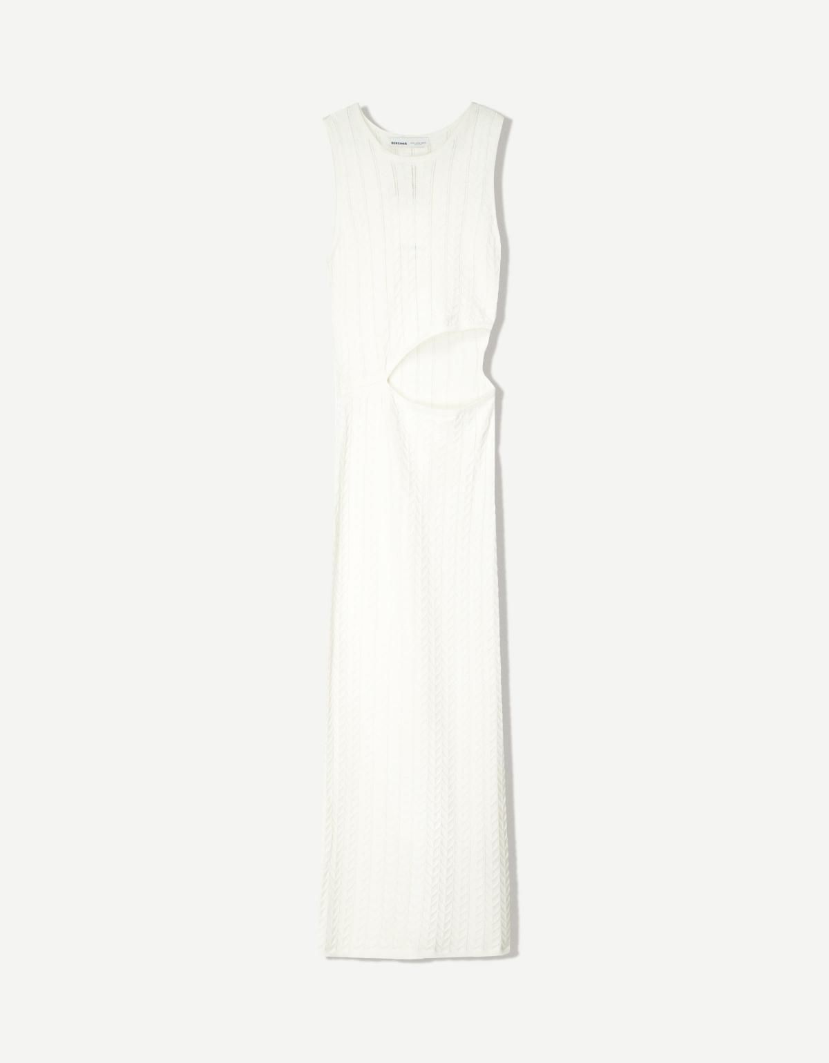 버쉬카 컷아웃 디테일 미디 원피스 0659/693 CREAM - 메인 이미지