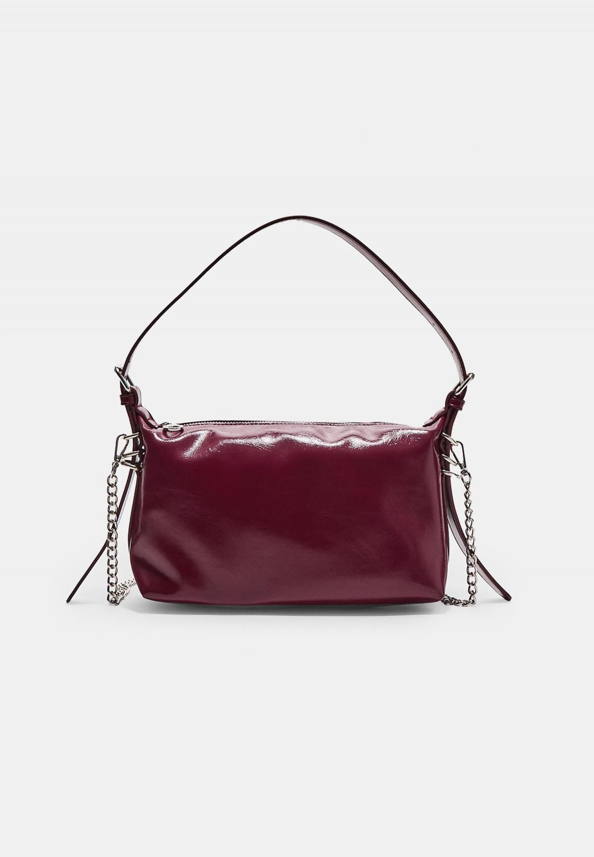 스트라디바리우스 트렌디 스트랩 디테일 버건디 숄더백 0499/801 BURGUNDY - 메인 이미지