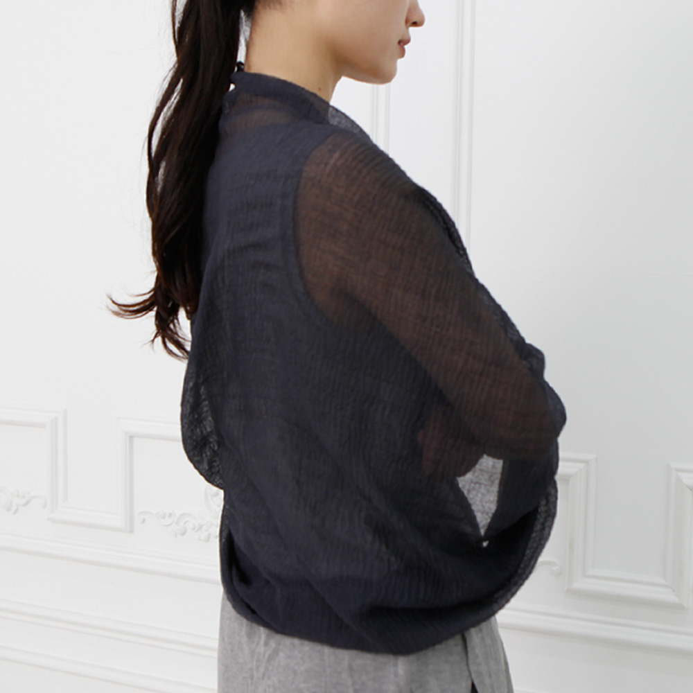 시스루 여자 롱쁘띠 숄스카프 브리즈 간절기 숏머플러 봄여름가을겨울 데일리 오피스 리조트룩