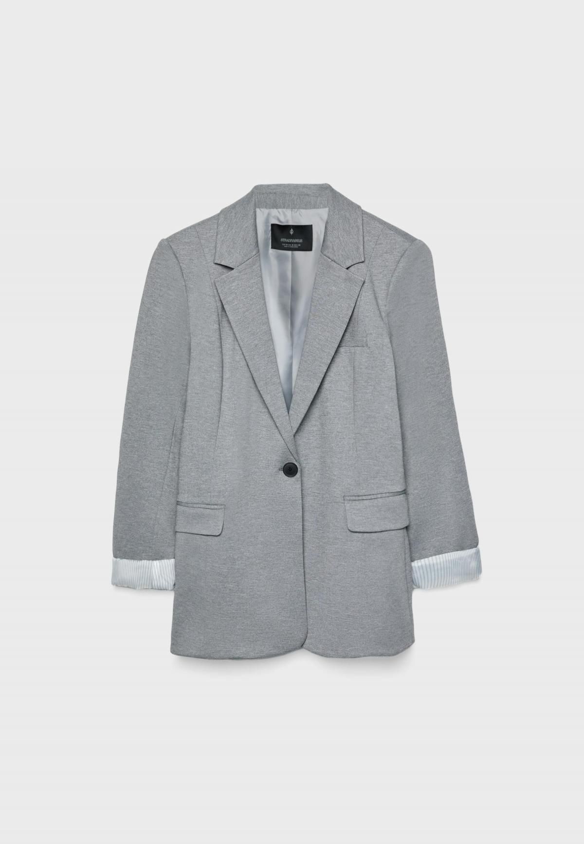 스트라디바리우스 테일러드 슬림핏 블레이저 1900/173 GREY MELANGE - 메인 이미지