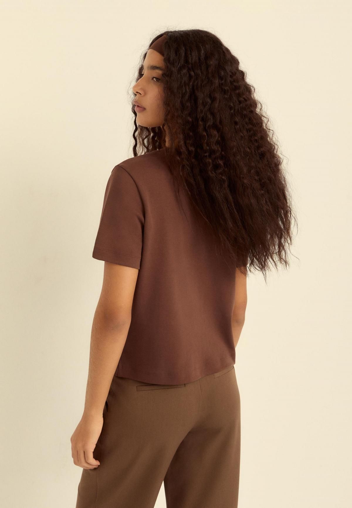 스트라디바리우스 헤비웨이트 베이직 레귤러핏 라운드넥 반팔 티셔츠 6516/883 BROWN - 상세 이미지 2