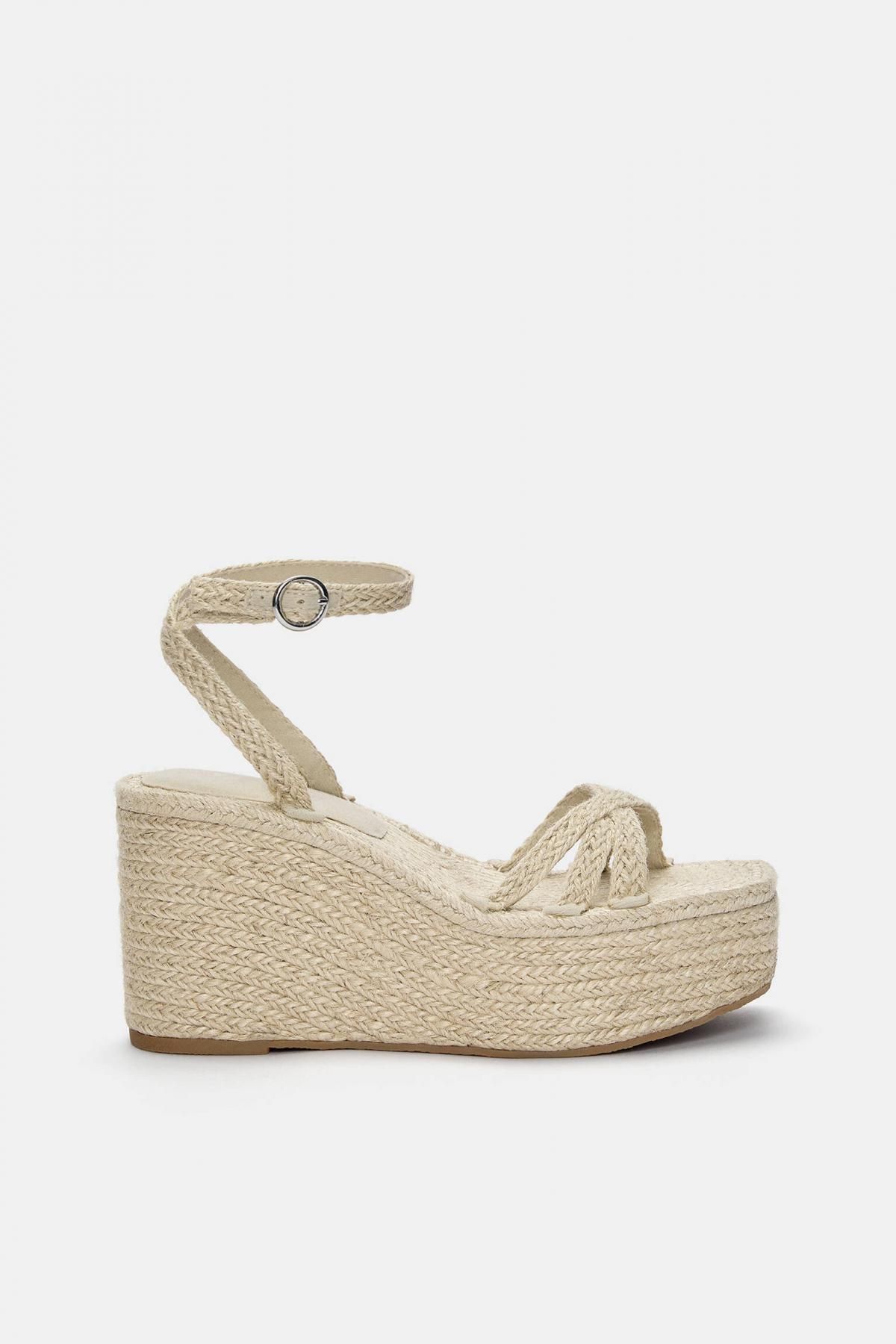풀앤베어 내추럴 에스파드리유 웨지샌들 베이지 스트랩 플랫폼 1801/640 BEIGE - 상품 이미지