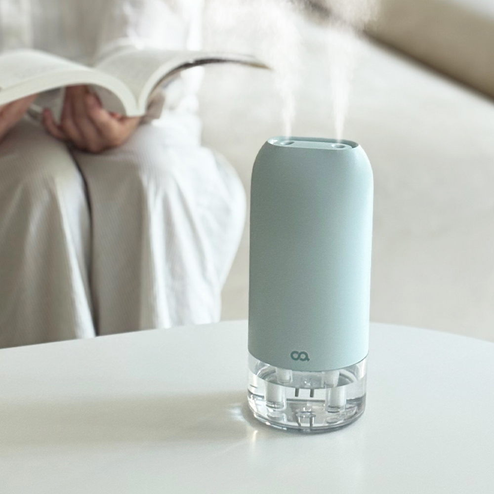 오아 듀얼미스트맥스 무선 미니 가습기 충전식 휴대용 소형 사무실 책상 탁상용 차량 통세척
