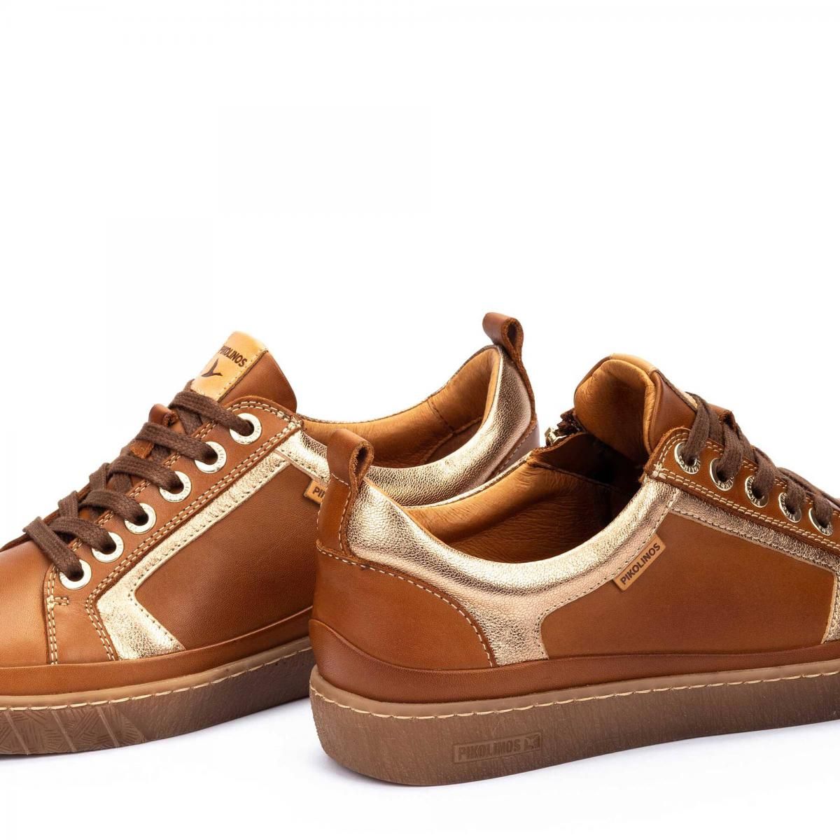 피콜리노스 프리미엄 레더 로우탑 스니커즈 LANZAROTE W7B-6671C1 BRANDY - 상세 이미지 3