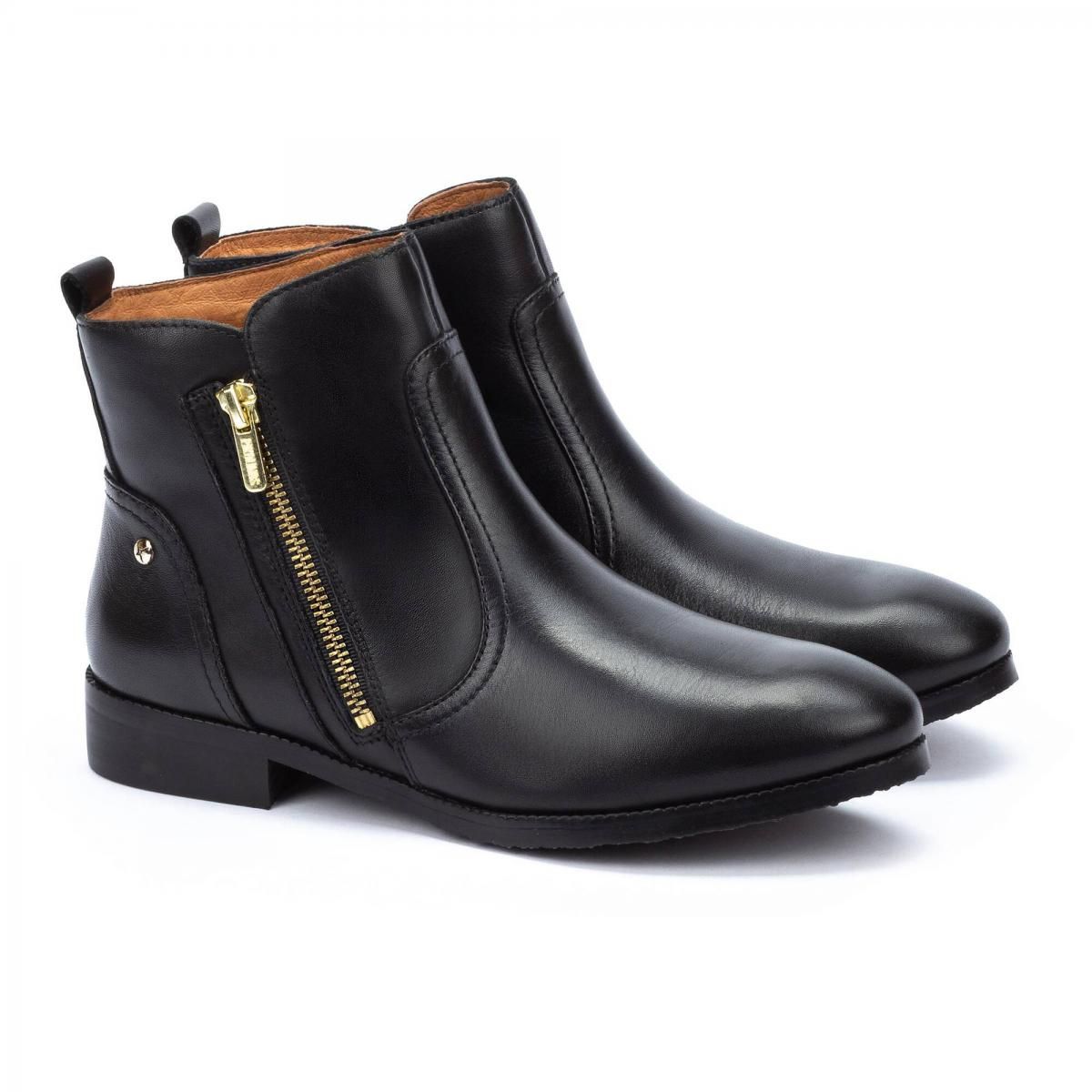 피콜리노스 블랙 골드지퍼 앵클부츠 ROYAL W4D-8795 BLACK - 상세 이미지 2