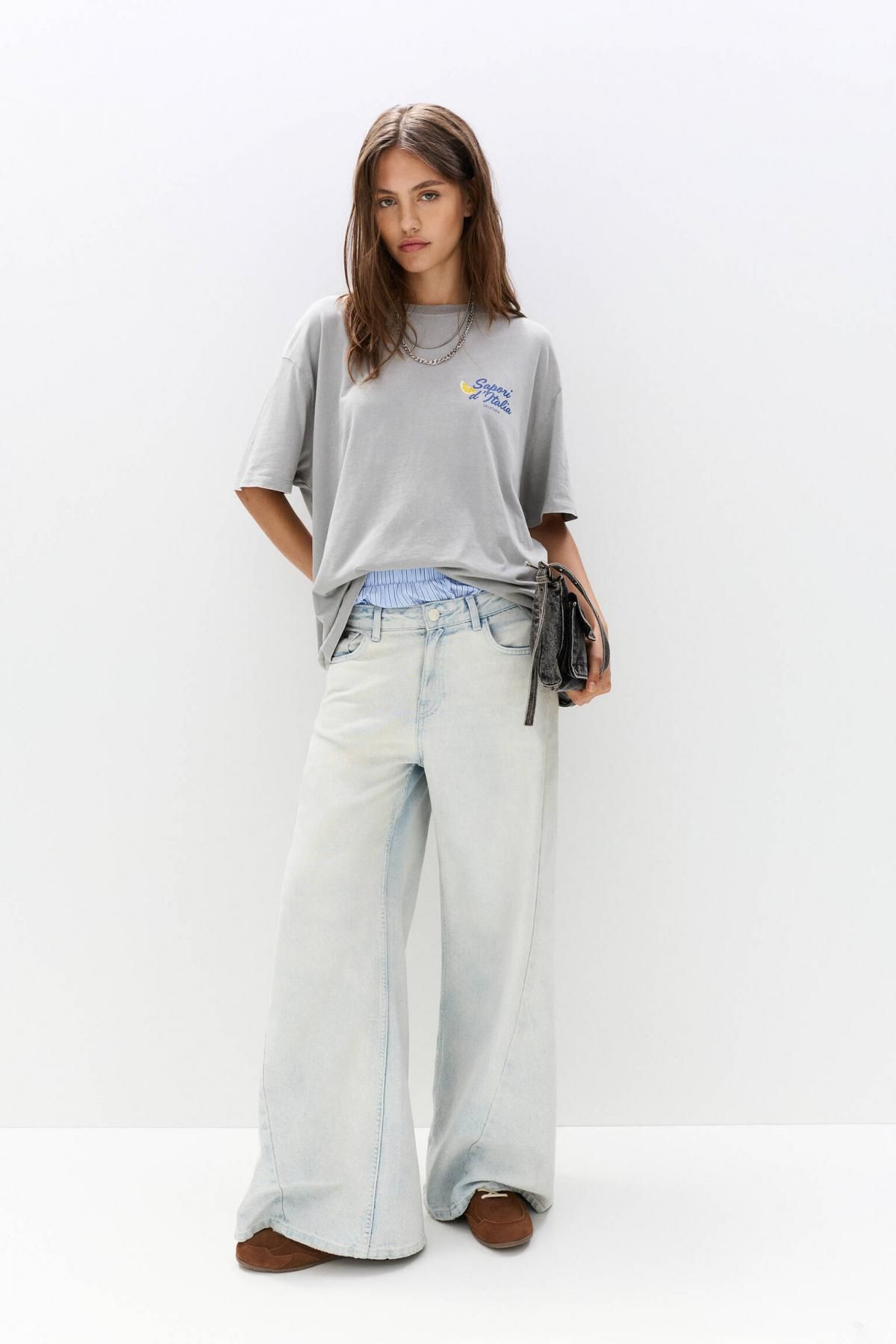 풀앤베어 라운드넥 레몬 그래픽 반팔 티셔츠 7150/394 PALE GREY - 상세 이미지 5