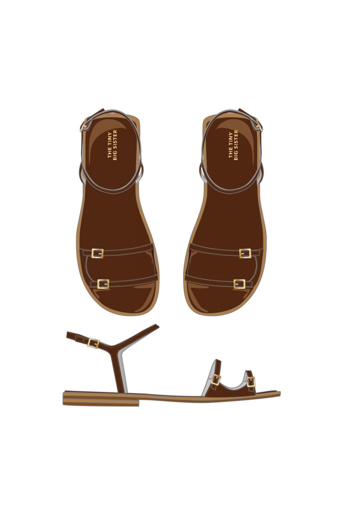타이니코튼 스트랩 플랫 샌들 SANDALIAS PLANAS SS25-806J20 ALMOND - 상세 이미지 4