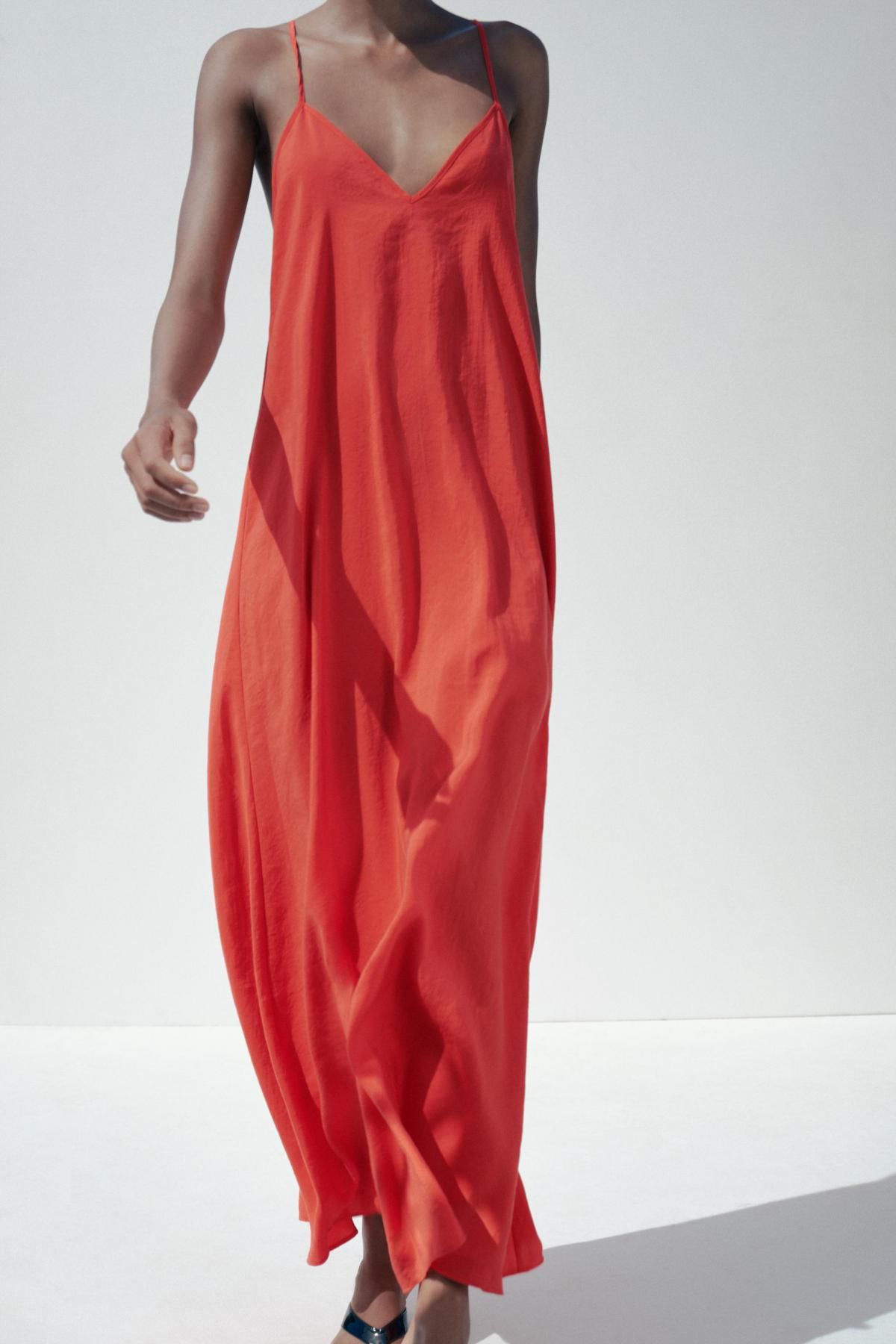 자라 플루이드 미디 원피스 5721/220 RED / CORAL - 상세 이미지 2