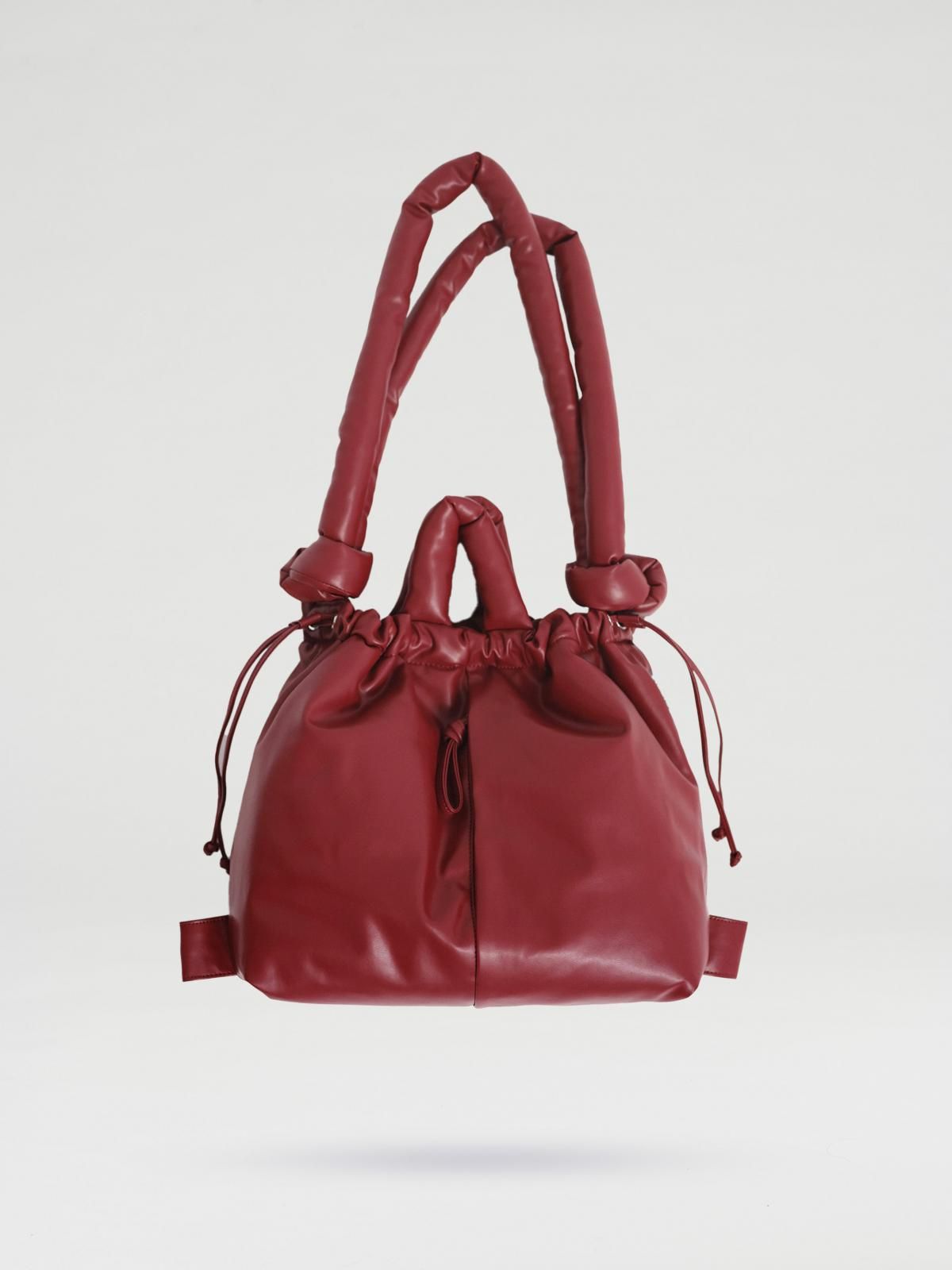 올랜드 베스트셀러 소프트 비건 레더 스트링 버킷백 Ona 49018784350543 CHERRY RED - 메인 이미지