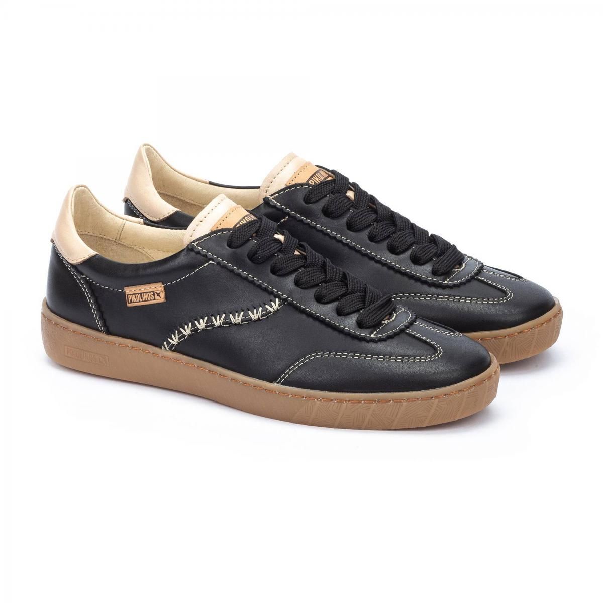 피콜리노스 컴포트 레더 로우탑 스니커즈 LANZAROTE W7B-6508C2 BLACK - 상세 이미지 2
