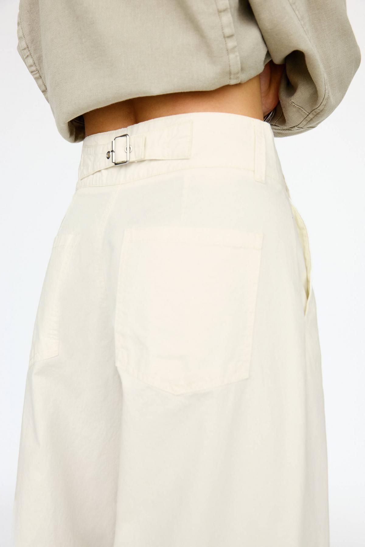 풀앤베어 와이드핏 코튼 와이드 팬츠 7675/302 OFF WHITE - 상세 이미지 5