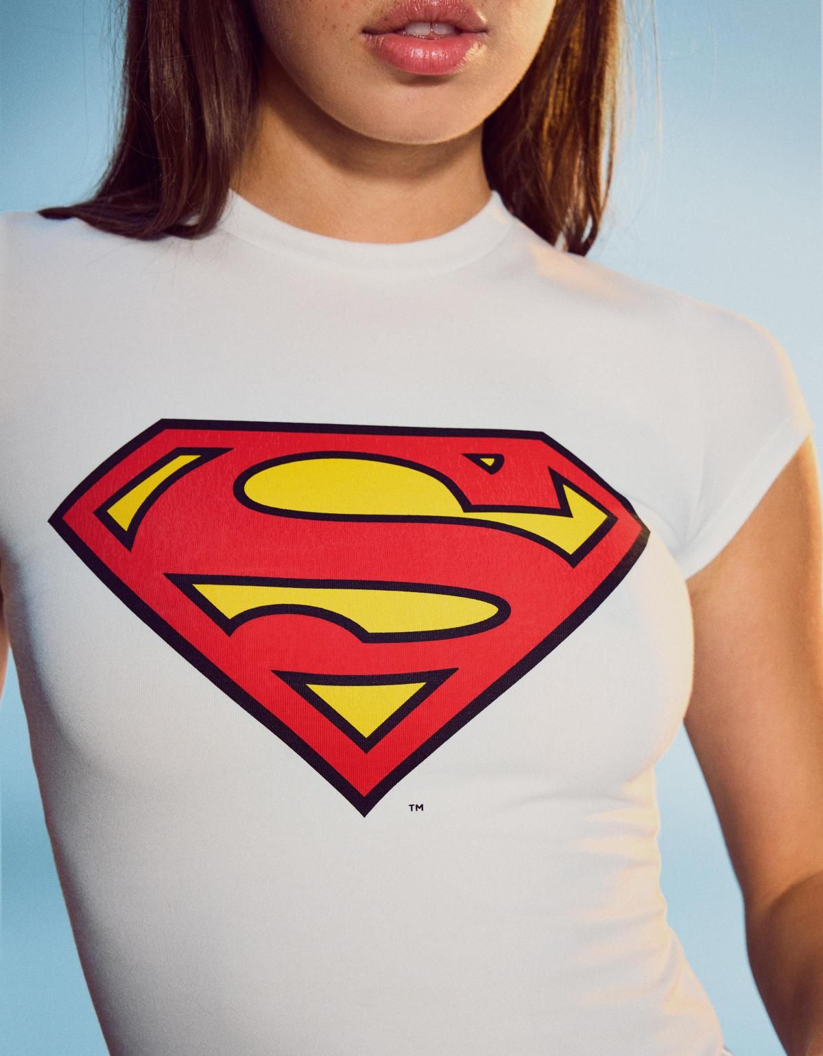 버쉬카 그래픽 슈퍼맨 로고 반팔 티셔츠 7589/033 WHITE - 상세 이미지 4