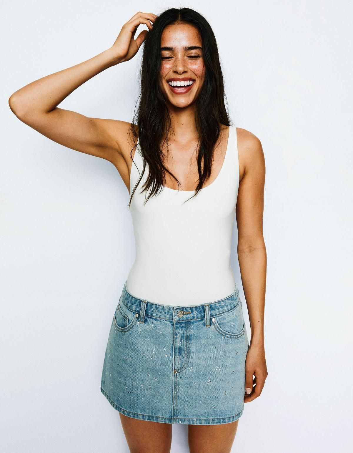 버쉬카 스트래피 개더 바디수트 3972/714 WHITE - 상세 이미지 2