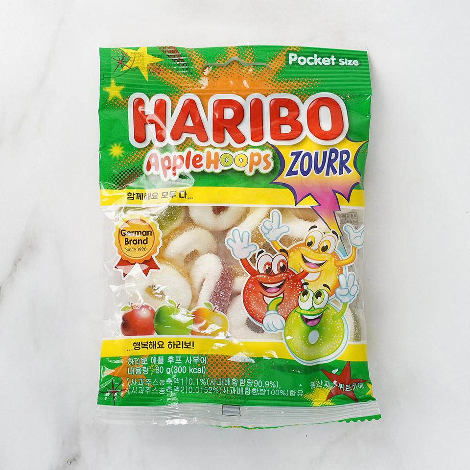 메가마트 하리보 애플 후프 사우어 80g - 상품 이미지