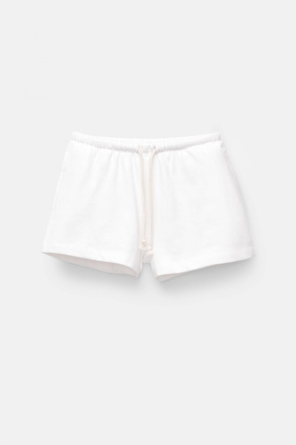 풀앤베어 화이트 드로스트링 코튼 조거 반바지 3696/301 OFF WHITE - 상품 이미지