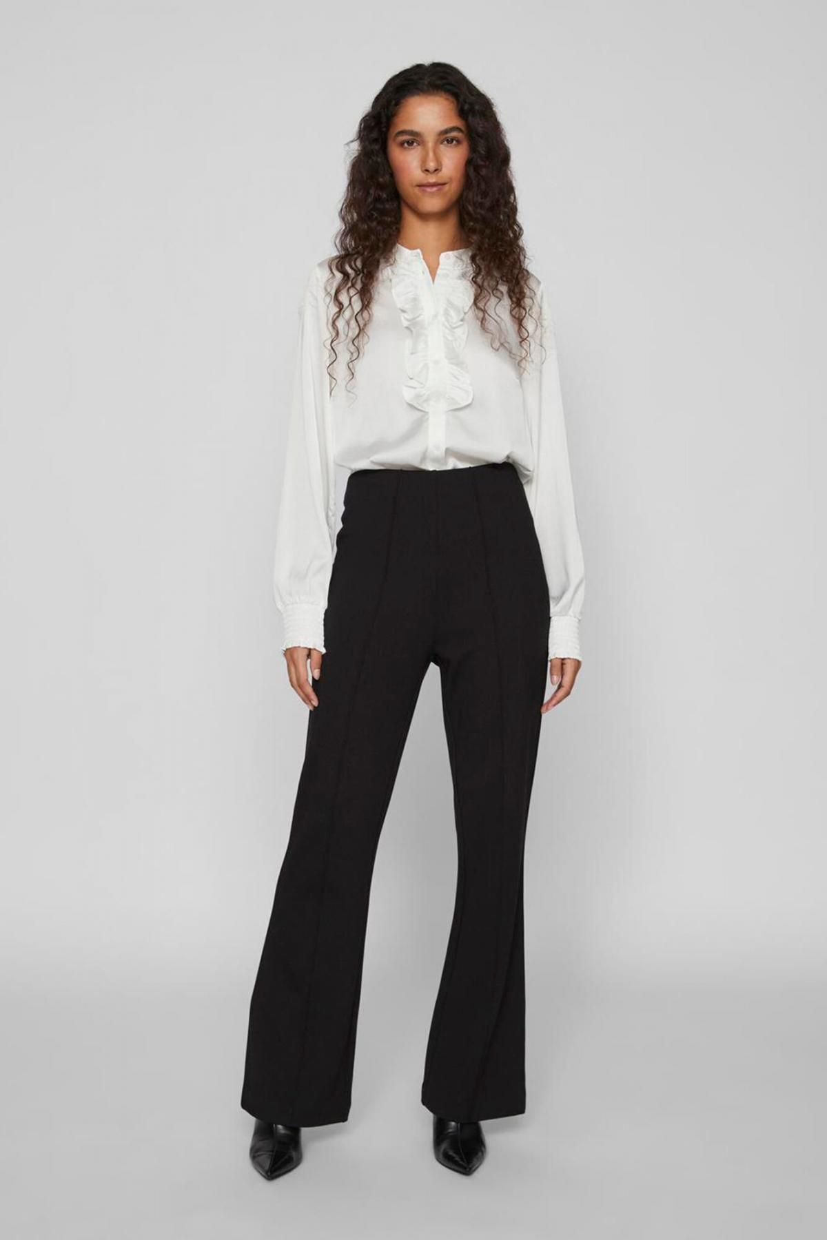 빌라 하이웨이스트 슬림핏 부츠컷 팬츠 6398223 NEGRO - 상세 이미지 5