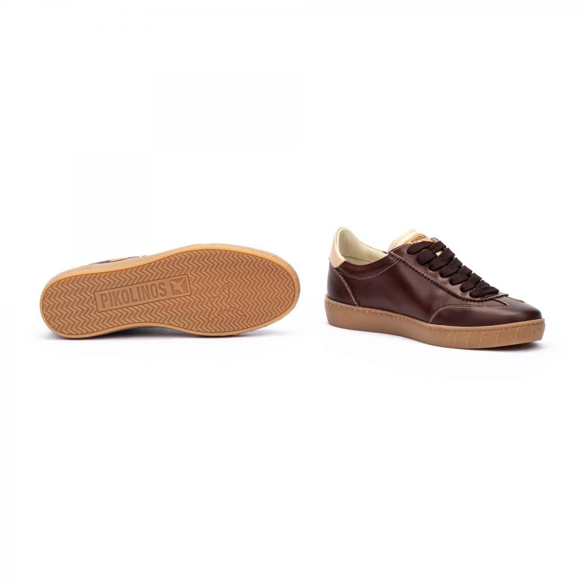 피콜리노스 소가죽 데일리 로우탑 스니커즈 LANZAROTE W7B-6508C2 CAOBA - 상세 이미지 5