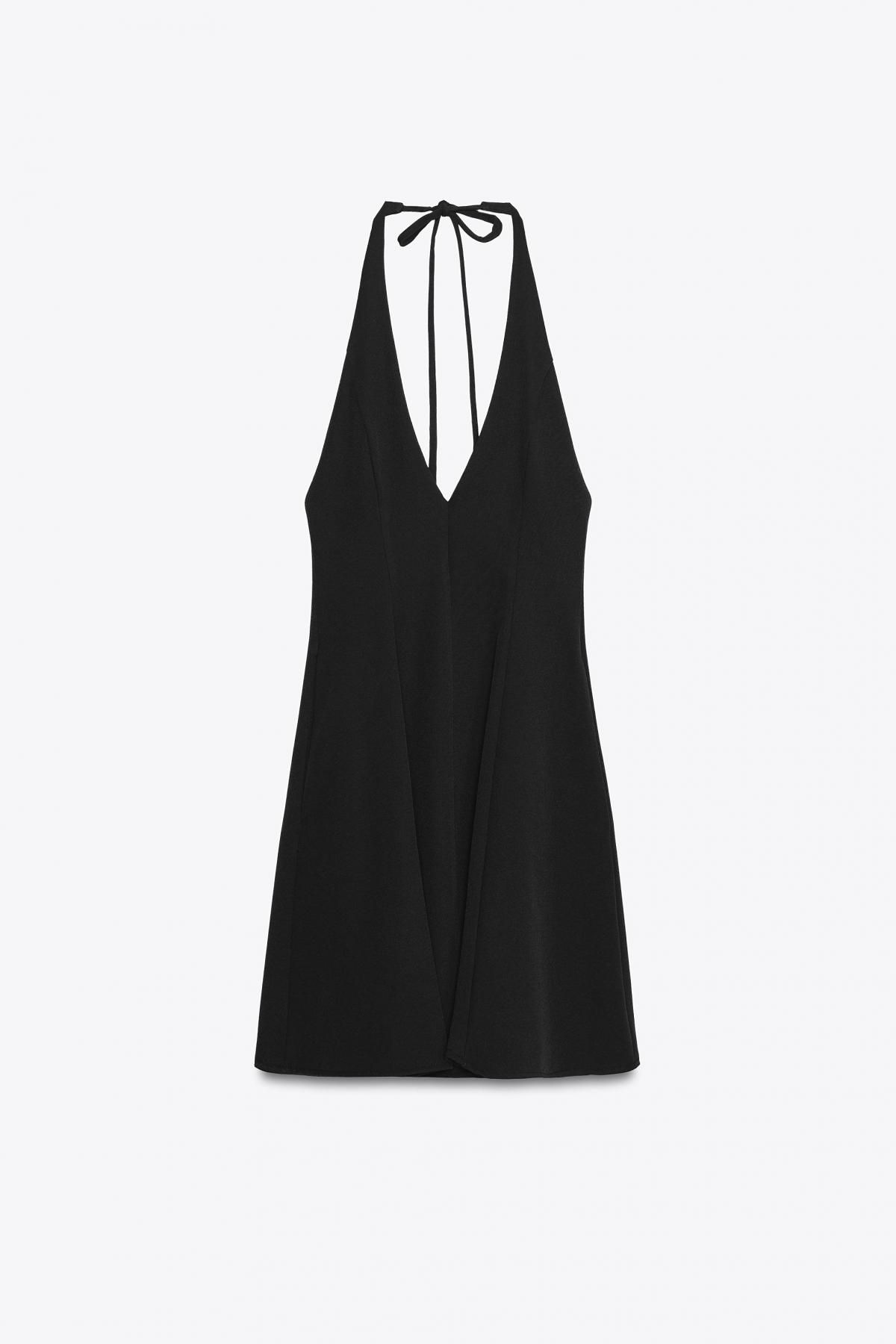 자라 미니멀 홀터넥 미니 원피스 4661/379 BLACK - 메인 이미지
