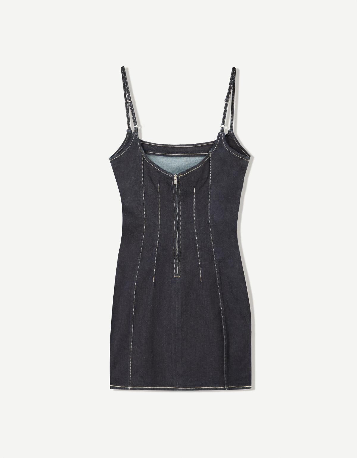 버쉬카 슬림핏 캐주얼 데님 미니 원피스 0626/074 NAVY - 상세 이미지 5
