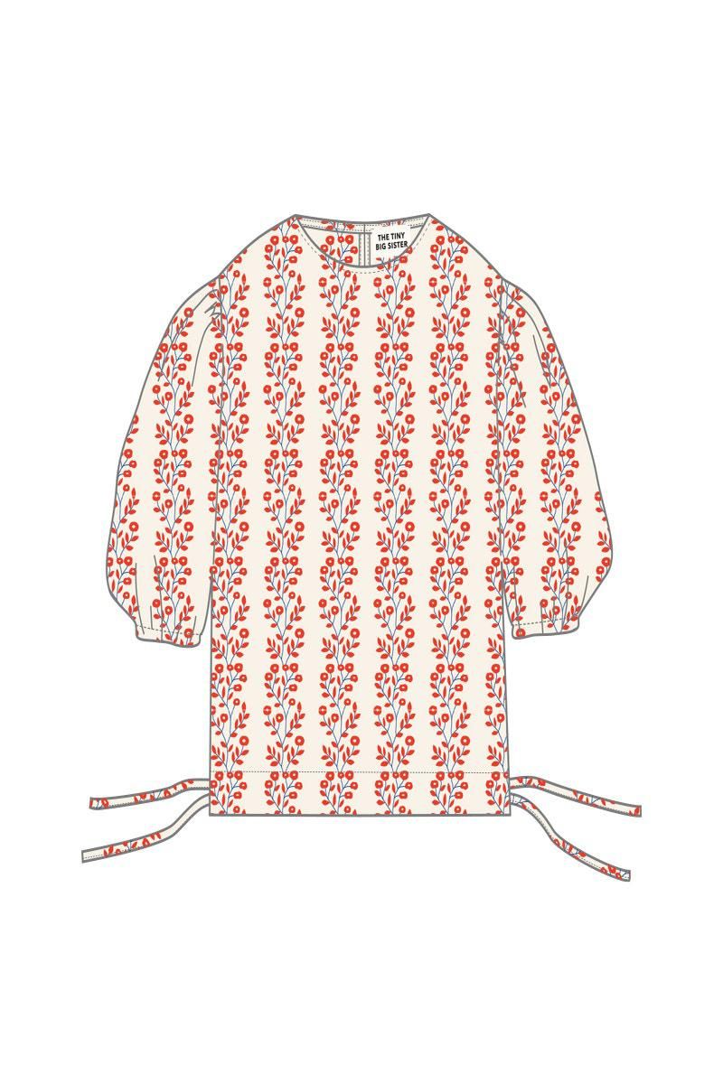 타이니코튼 플라워 스트라이프 퍼프소매 블라우스 SS25-649L42 ONE COLOR - 상세 이미지 2