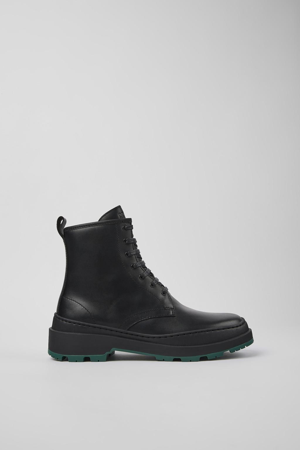 캠퍼 테크니컬 블랙 레더 앵클부츠 Brutus Trek K400671-004 BLACK - 메인 이미지
