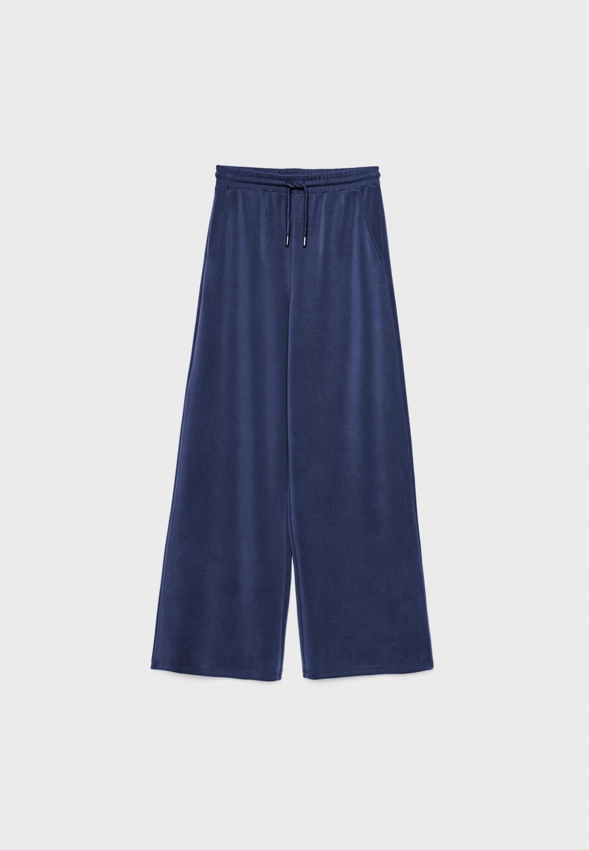 스트라디바리우스 소프트터치 모달 와이드 팔라조 팬츠 8737/276 NAVY BLUE - 상세 이미지 4