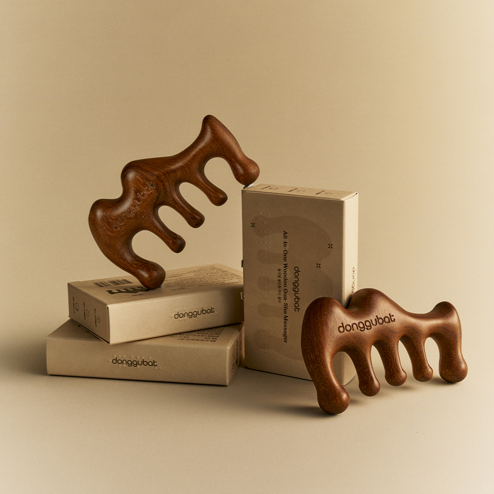 NEW 동구밭 올인원 우드괄사 두피마사지 괄사마사지 지압 두피괄사 경락 샌달우드 승모근 나무괄사