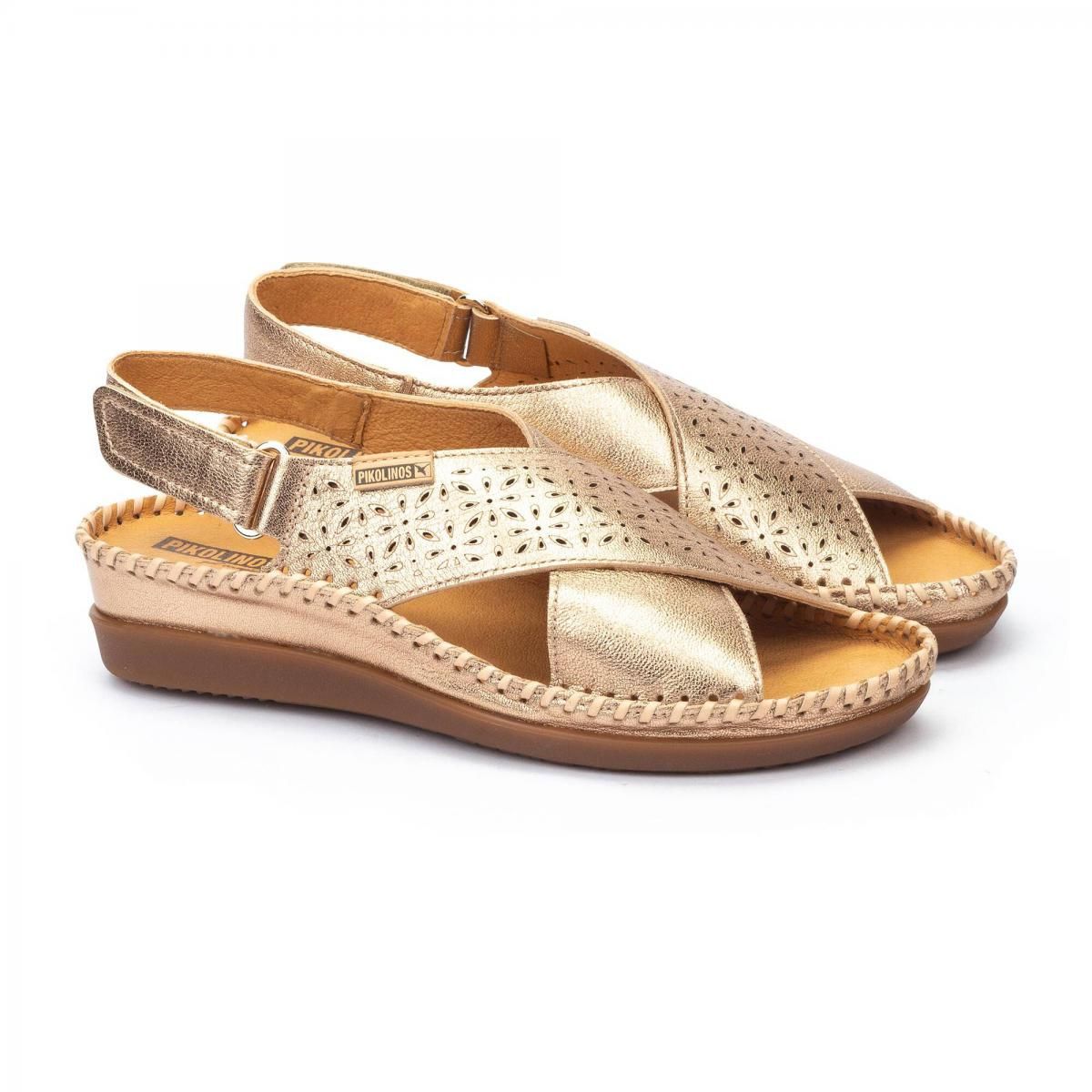 피콜리노스 골드 컴포트 웨지 스트랩샌들 CADAQUES W8K-0848CL CHAMPAGNE - 상세 이미지 2