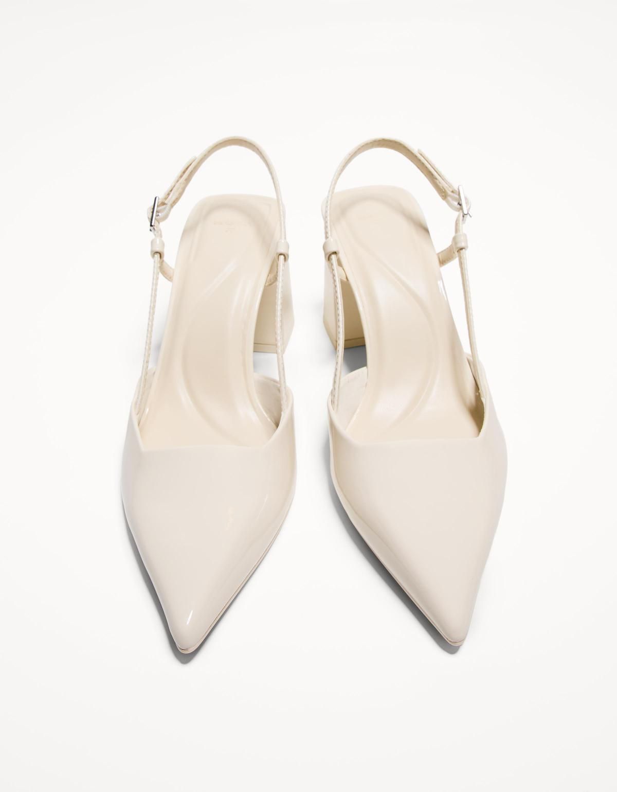 버쉬카 블록힐 슬링백 펌프스 1332/560 BEIGE - 상세 이미지 4