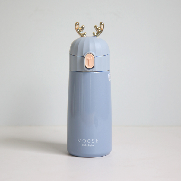 [3+1] 귀여운 미니 텀블러 어린이집 유치원 물병 선물 루돌프 270ml, 그레이 - 상품 이미지