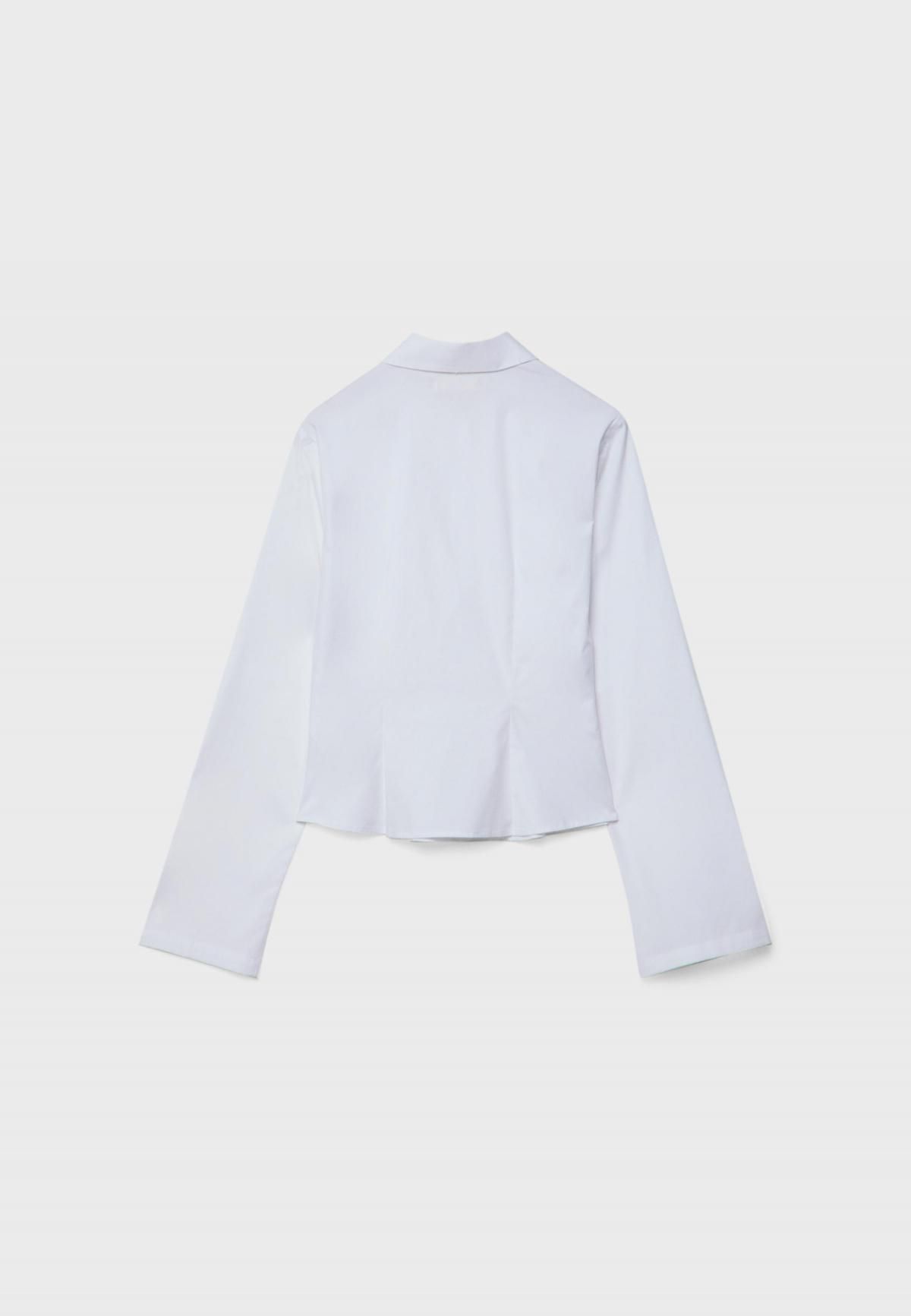 스트라디바리우스 미니멀 화이트 피티드 긴팔 셔츠 7128/250 WHITE - 상세 이미지 2