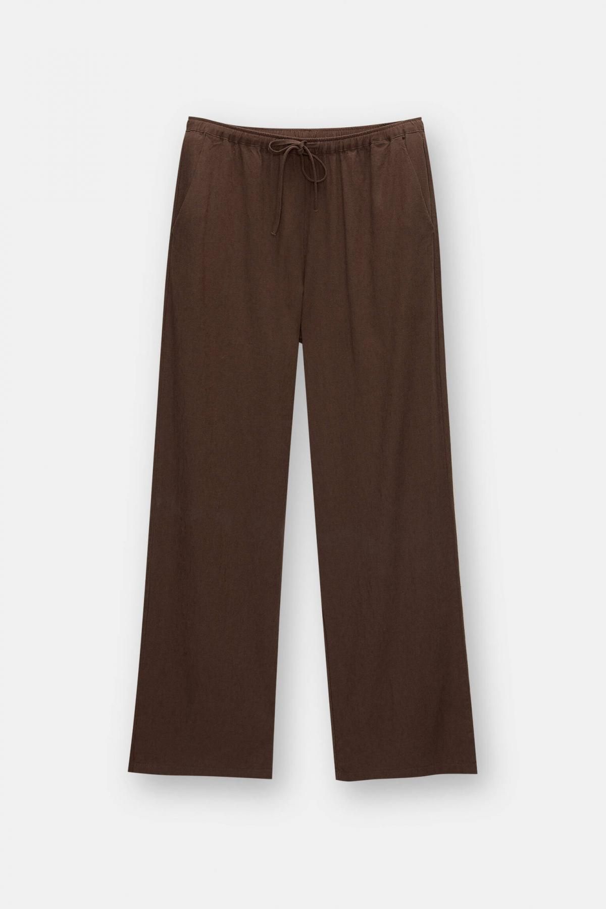 풀앤베어 내추럴 린넨 블렌드 조거 팬츠 3680/334 CHOCOLATE - 상세 이미지 5