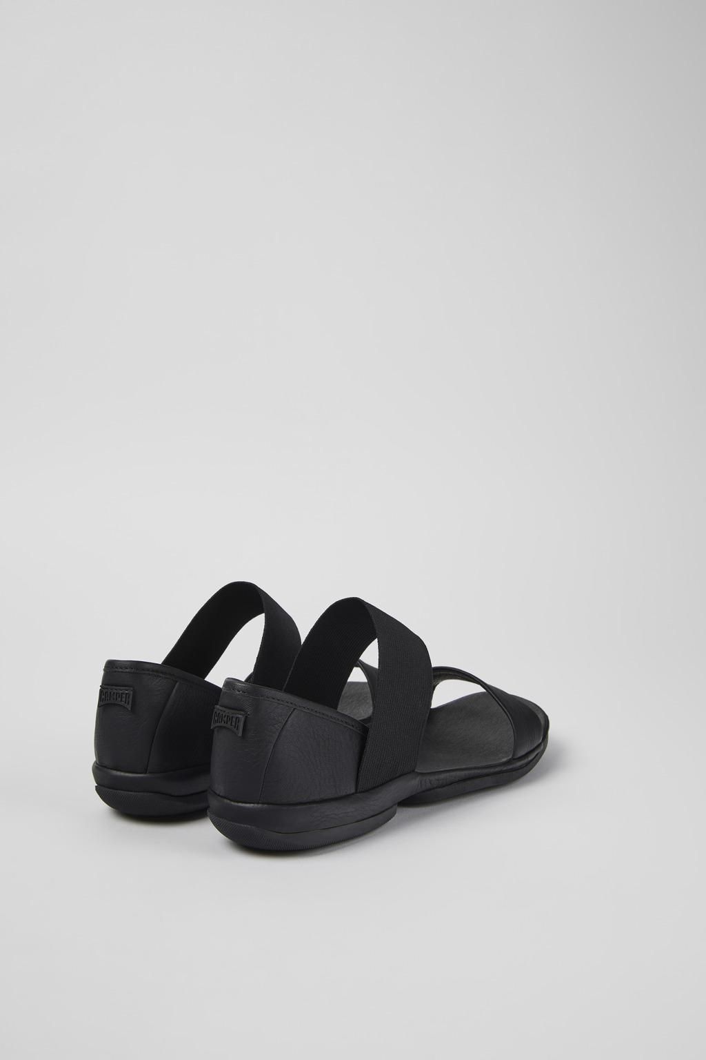 캠퍼 미니멀 블랙 레더 스트랩샌들 21735-086 BLACK - 상세 이미지 3