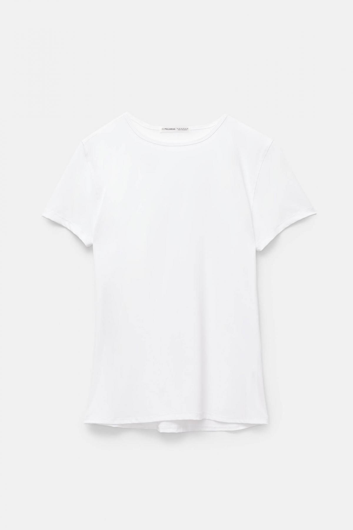 풀앤베어 베이직 폴리아미드 라운드넥 반팔 티셔츠 3245/313 WHITE - 상품 이미지