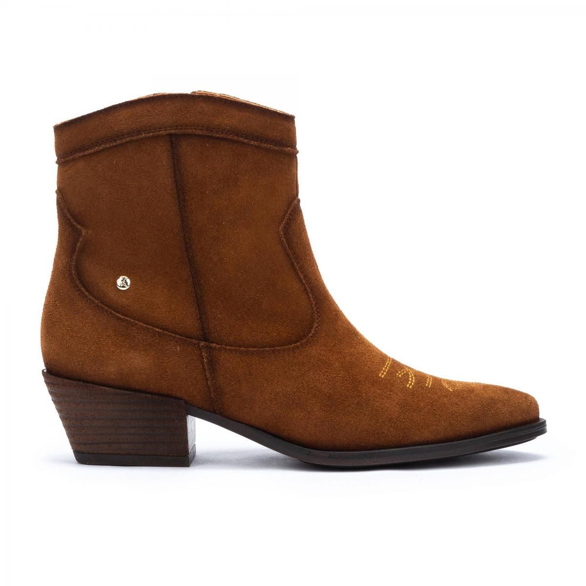 피콜리노스 웨스턴 카우보이 스웨이드 앵클 부츠 VERGEL W5Z-8975SE BRANDY - 상품 이미지