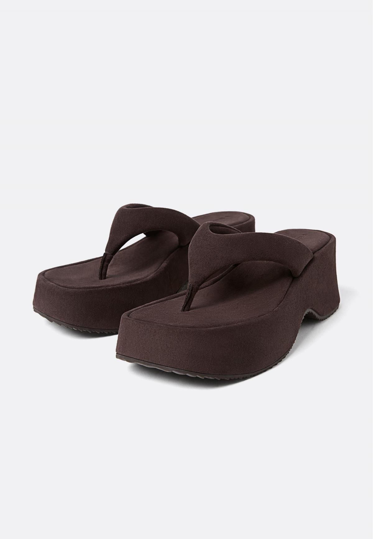 스트라디바리우스 브라운 플랫폼 웨지 스트랩 샌들 9849/678 BROWN - 상세 이미지 3