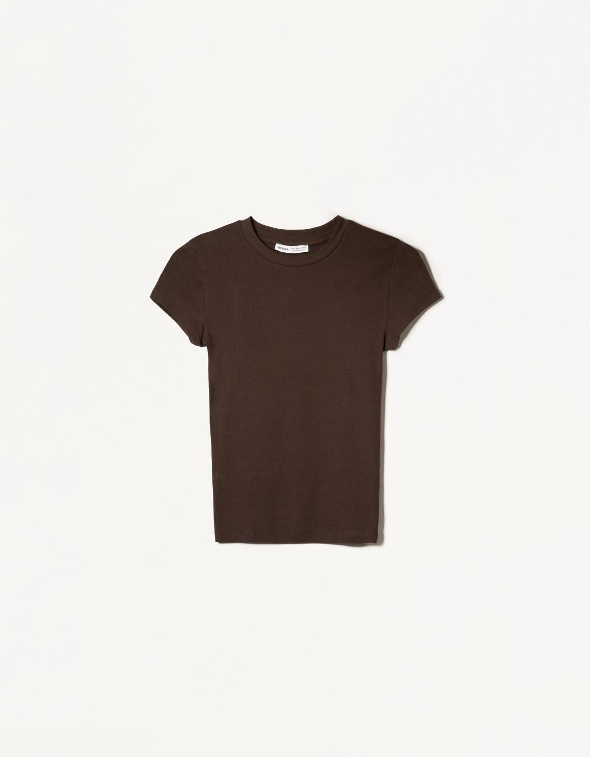 버쉬카 크루넥 반팔 티셔츠 2666/152 BROWN - 상품 이미지