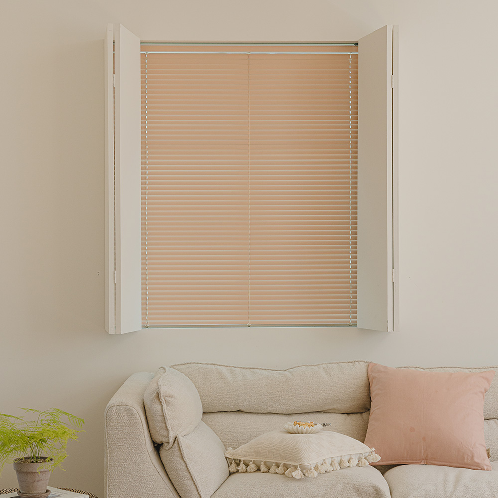 바자르 25mm 알루미늄 맞춤제작 블라인드 거실 베란다 창문 우측 36x20